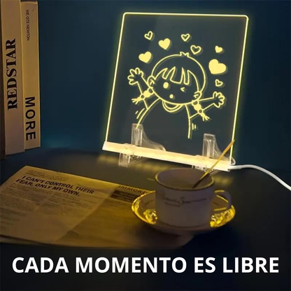 Tablero de Luz LED de Acrílico, Iluminado con LED, Tableta Ultra Delgada para Dibujar y Escribir